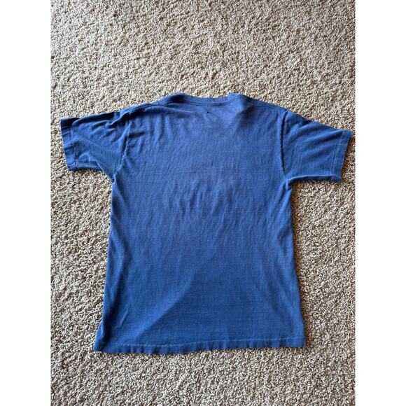 Vintage ‘82 Port Jefferson Distressed Thrashed M Faded Navy Single Stitched Tee - Picture 5 of 8